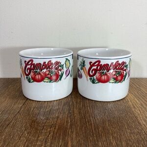 Vintage Campbell’s Collectible Soup Mugs 1997 Lot of 2 White/Multi